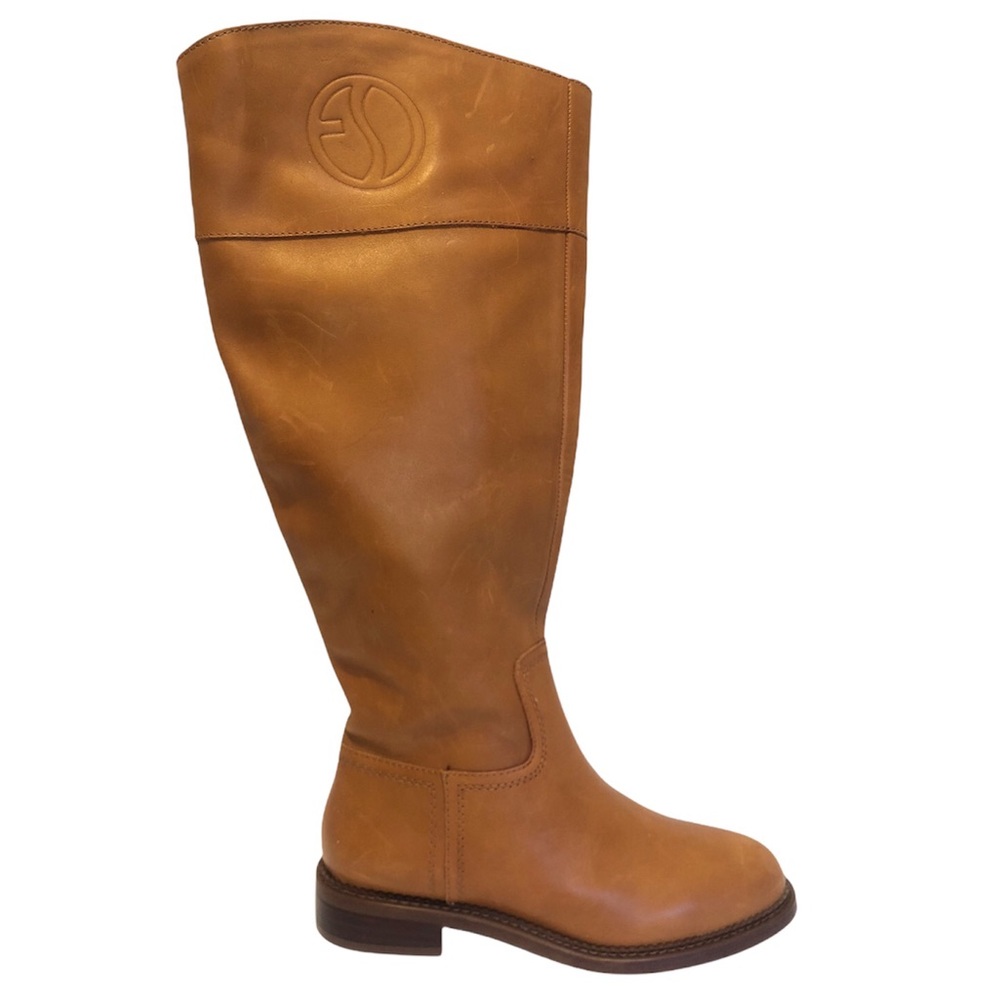 NWT Franco Sarto Women's Hudson Wide Calf Knee High Boot Cognac Size 5 L…